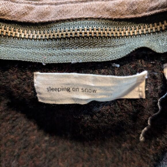 Anthropologie sleeping on snow Mocha Brown Wool cardiganwith removable hood sz s - Picture 7 of 8